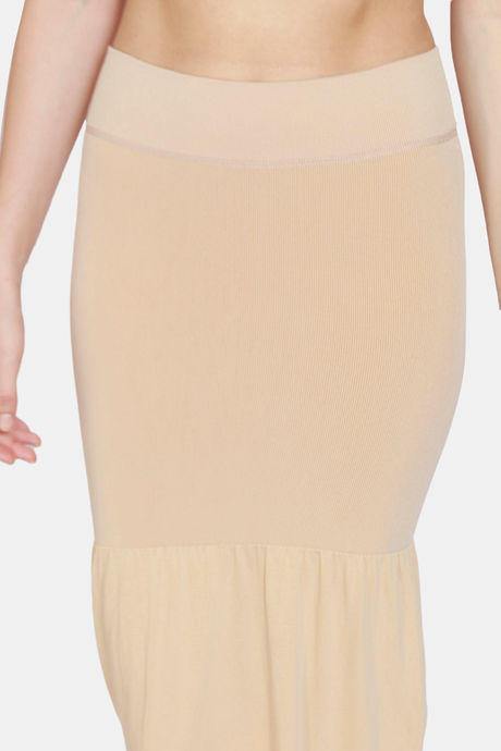 Zivame All Day Flared Mermaid Reversible Saree Shapewear - Skin Mustard — image 9